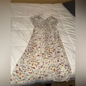 Floral Print Women's Dress and Red Faux Wrap Dress